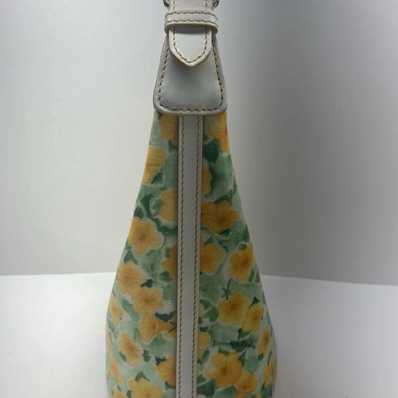 Dooney & Bourke Vintage Spring Yellow Petunia Floral Hobo Bag - Picture 3 of 9